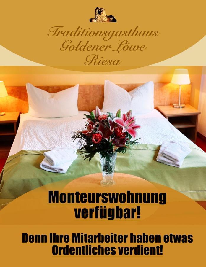 Traditionsgasthaus Goldener Loewe Riesa Restaurant & Pension מראה חיצוני תמונה